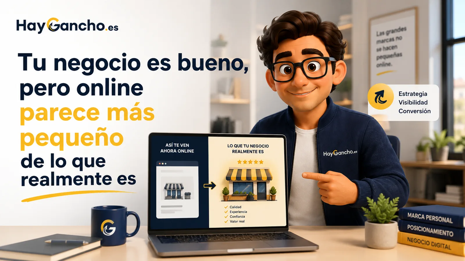 Ganchi explicando por qué un buen negocio puede parecer más pequeño online
