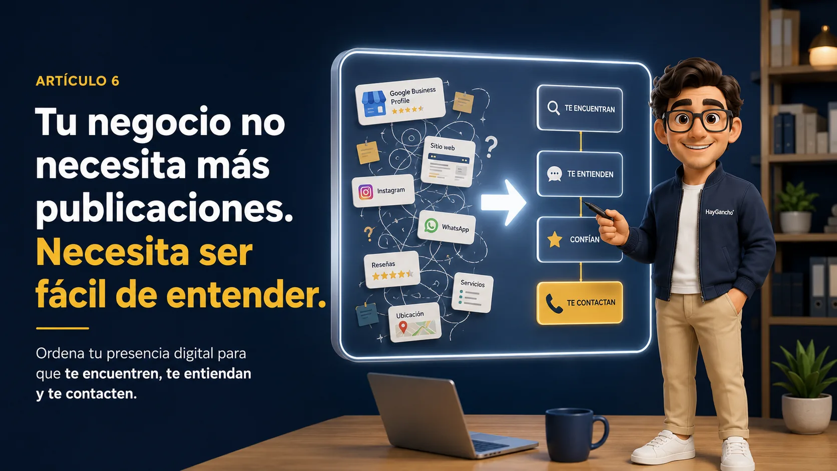 Tu negocio no necesita más publicaciones. Necesita ser fácil de entender.