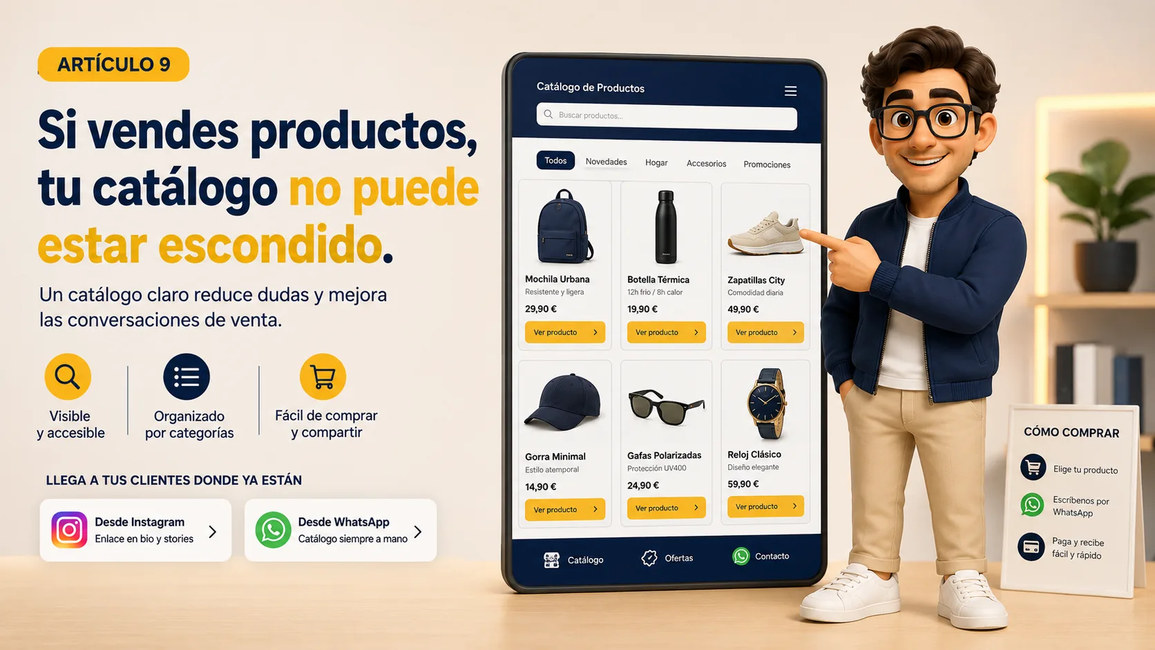 Si vendes productos, tu catálogo no puede estar escondido.